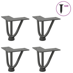 vidaXL Haarnadelpoten voor Salontafel 4 st 10 cm massief staal antracietkleurig