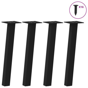 vidaXL Salontafelpoten 4 st 42 cm staal zwart