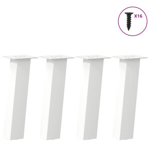 vidaXL Salontafelpoten 4 st 30 cm staal wit