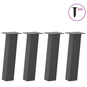 vidaXL Salontafelpoten 4 st 30 cm staal antraciet