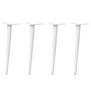 vidaXL Salontafelpoten conische vorm 4 st 42-43 cm staal wit
