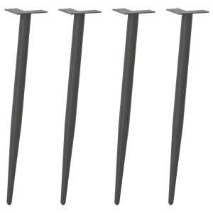 vidaXL Console tafelpoten conische vorm 4 st 72-73 cm staal antraciet