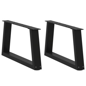 vidaXL Salontafelpoten 2 st V-vormig 50x(30-31,3) cm staal zwart