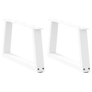 vidaXL Eettafelpoten 2 st V-vormig 50x(30-31,3) cm staal wit