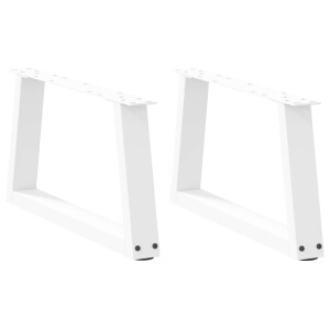 vidaXL Salontafelpoten 2 st V-vormig 50x(30-31,3) cm staal wit