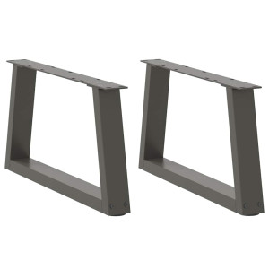 vidaXL Eettafelpoten 2 st V-vormig 50x(30-31,3) cm staal antraciet