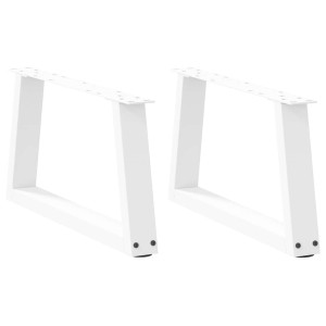 vidaXL Eettafelpoten 2 st V-vormig 70x(30-31,3) cm staal wit