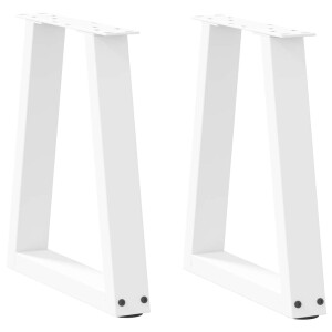 vidaXL Salontafelpoten 2 st V-vormig 28x(42-43,3) cm staal wit