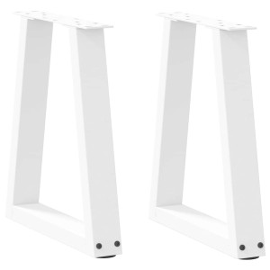 vidaXL Eettafelpoten 2 st V-vormig 38x(42-43,3) cm staal wit