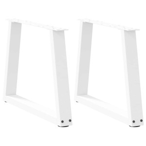 vidaXL Eettafelpoten 2 st V-vormig 50x(42-43,3) cm staal wit