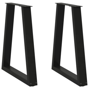 vidaXL Eettafelpoten 2 st V-vormig 50x(72-73,3) cm staal zwart