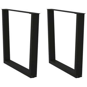 vidaXL Eettafelpoten 2 st V-vormig 80x(72-73,3) cm staal zwart