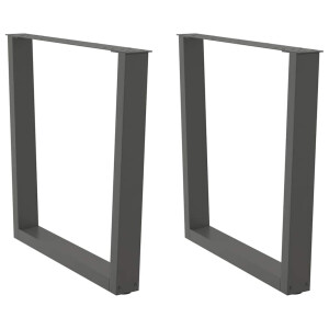 vidaXL Eettafelpoten 2 st V-vormig 80x(72-73,3) cm staal antraciet