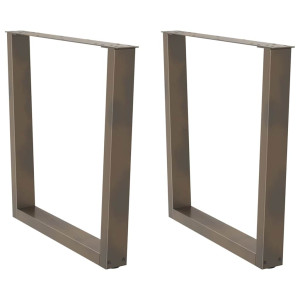 vidaXL Eettafelpoten 2 st V-vormig 80x(72-73,3) cm staal naturel