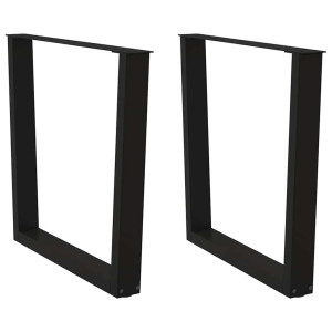 vidaXL Eettafelpoten 2 st V-vormig 90x(72-73,3) cm staal zwart