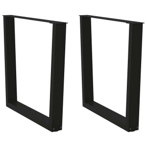 vidaXL Eettafelpoten 2 st V-vormig 90x(72-73,3) cm staal zwart