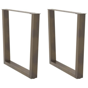 vidaXL Eettafelpoten 2 st V-vormig 90x(72-73,3) cm staal naturel