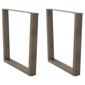vidaXL Eettafelpoten 2 st V-vormig 90x(72-73,3) cm staal naturel
