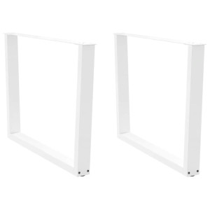 vidaXL Eettafelpoten 2 st V-vormig 100x(72-73,3) cm staal wit