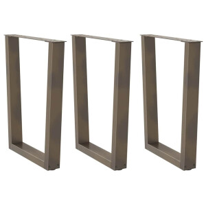 vidaXL Eettafelpoten 3 st V-vormig 70x(72-73,3) cm staal naturel