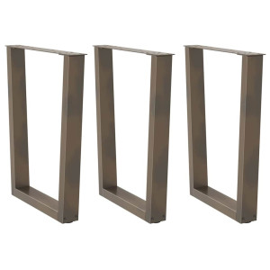 vidaXL Eettafelpoten 3 st V-vormig 70x(72-73,3) cm staal naturel