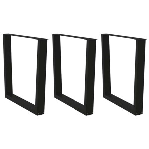 vidaXL Eettafelpoten 3 st V-vormig 80x(72-73,3) cm staal zwart