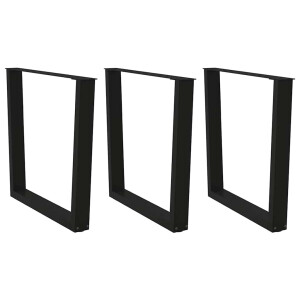 vidaXL Eettafelpoten 3 st V-vormig 90x(72-73,3) cm staal zwart