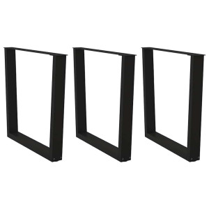 vidaXL Eettafelpoten 3 st V-vormig 90x(72-73,3) cm staal zwart