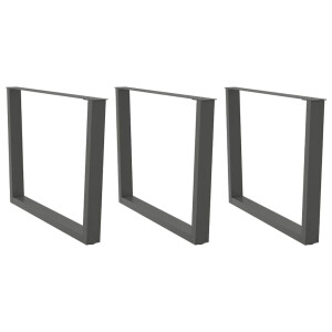 vidaXL Eettafelpoten 3 st V-vormig 100x(72-73,3) cm staal antraciet