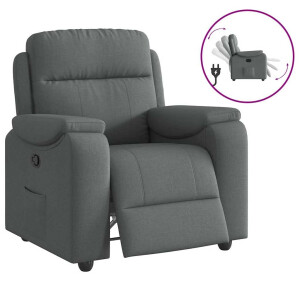vidaXL Relaxfauteuil donkergrijze stof