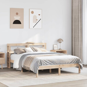 vidaXL Bedframe zonder matras massief grenenhout 120x190 cm