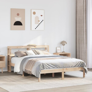vidaXL Bedframe zonder matras massief grenenhout 140x200 cm