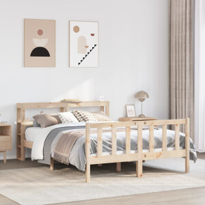 vidaXL Bedframe zonder matras massief grenenhout 140x200 cm