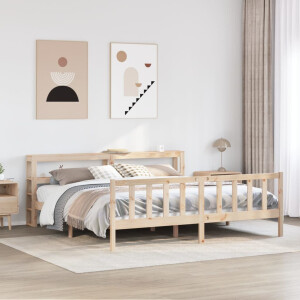 vidaXL Bedframe zonder matras massief grenenhout 180x200 cm