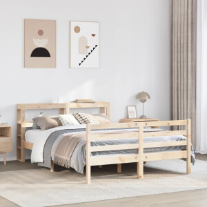 vidaXL Bedframe zonder matras massief grenenhout 140x190 cm