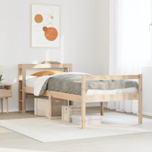 vidaXL Seniorenbed met hoofdbord massief grenenhout 75x190 cm