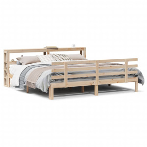 vidaXL Bedframe met hoofdbord massief grenenhout 180x200 cm