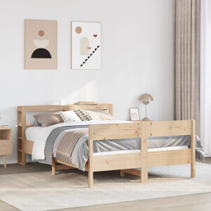 vidaXL Bedframe zonder matras massief grenenhout 140x190 cm