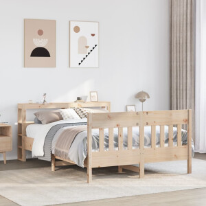 vidaXL Bedframe zonder matras massief grenenhout 120x200 cm