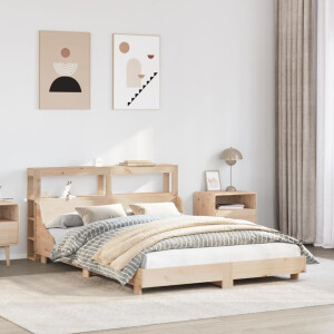 vidaXL Bedframe zonder matras massief grenenhout 140x190 cm