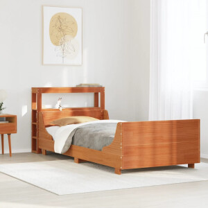 vidaXL Bedframe zonder matras massief grenenhout wasbruin 100x200 cm