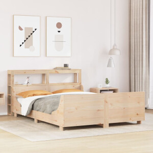 vidaXL Bedframe zonder matras massief grenenhout 140x190 cm