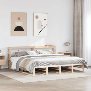 vidaXL Bedframe zonder matras massief grenenhout 200x200 cm