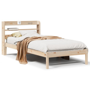 vidaXL Bedframe zonder matras massief grenenhout 75x190 cm