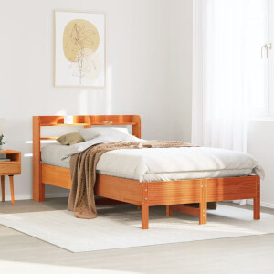 vidaXL Bedframe zonder matras massief grenenhout wasbruin 120x190 cm