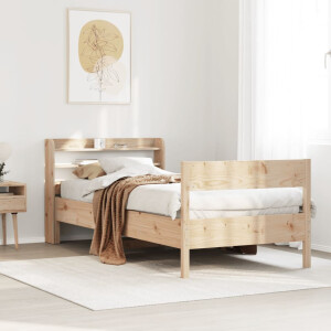 vidaXL Bedframe zonder matras massief grenenhout 75x190 cm