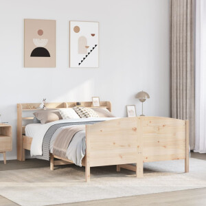 vidaXL Bedframe zonder matras massief grenenhout 135x190 cm