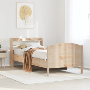vidaXL Bedframe zonder matras massief grenenhout 75x190 cm