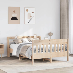 vidaXL Bedframe zonder matras massief grenenhout 135x190 cm