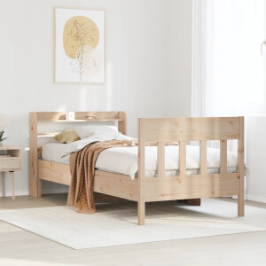 vidaXL Bedframe zonder matras massief grenenhout 75x190 cm